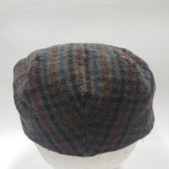 Horka First Class Cashmere Lambs Wool Checkered Newsboy Hat Cap Extra Small - Picture 3 of 11